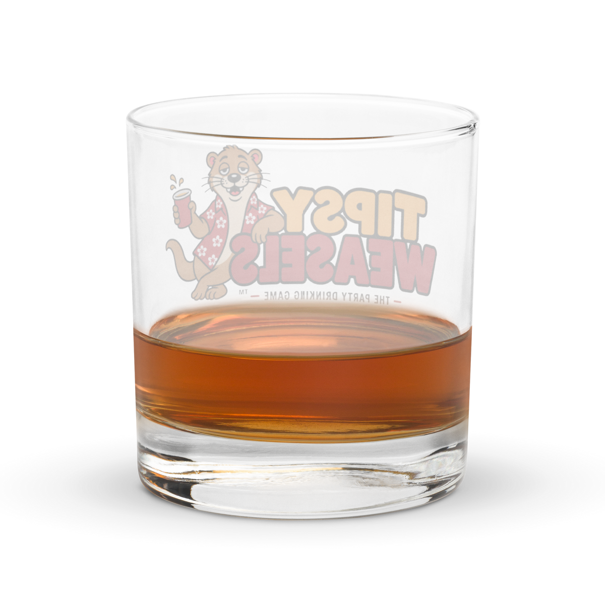 Tipsy Weasels Signature Rocks glass
