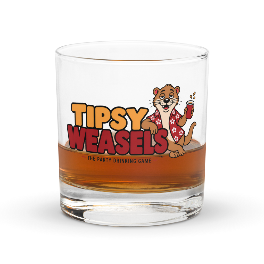 Tipsy Weasels Signature Rocks glass