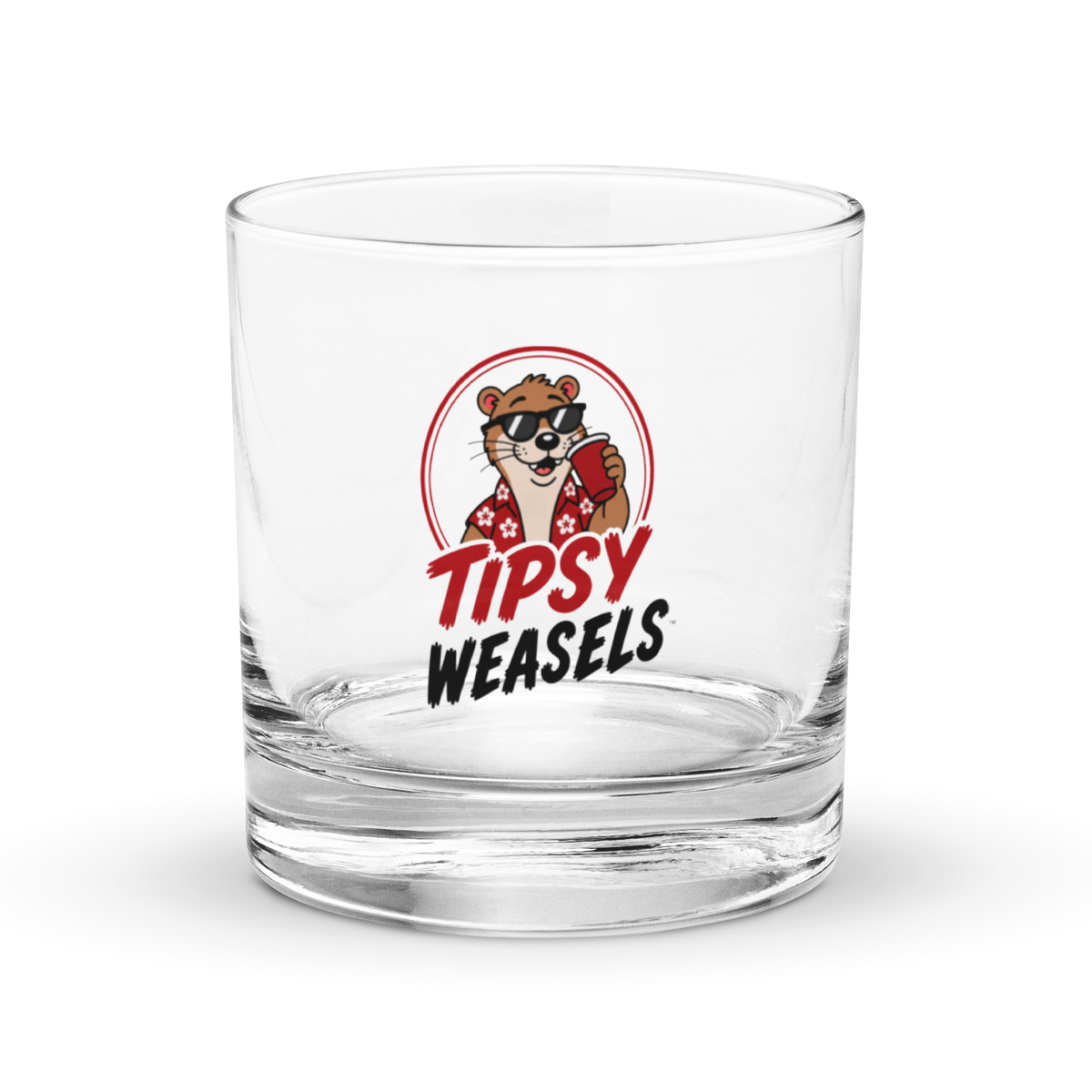 Tipsy Weasels Classic Rocks glass