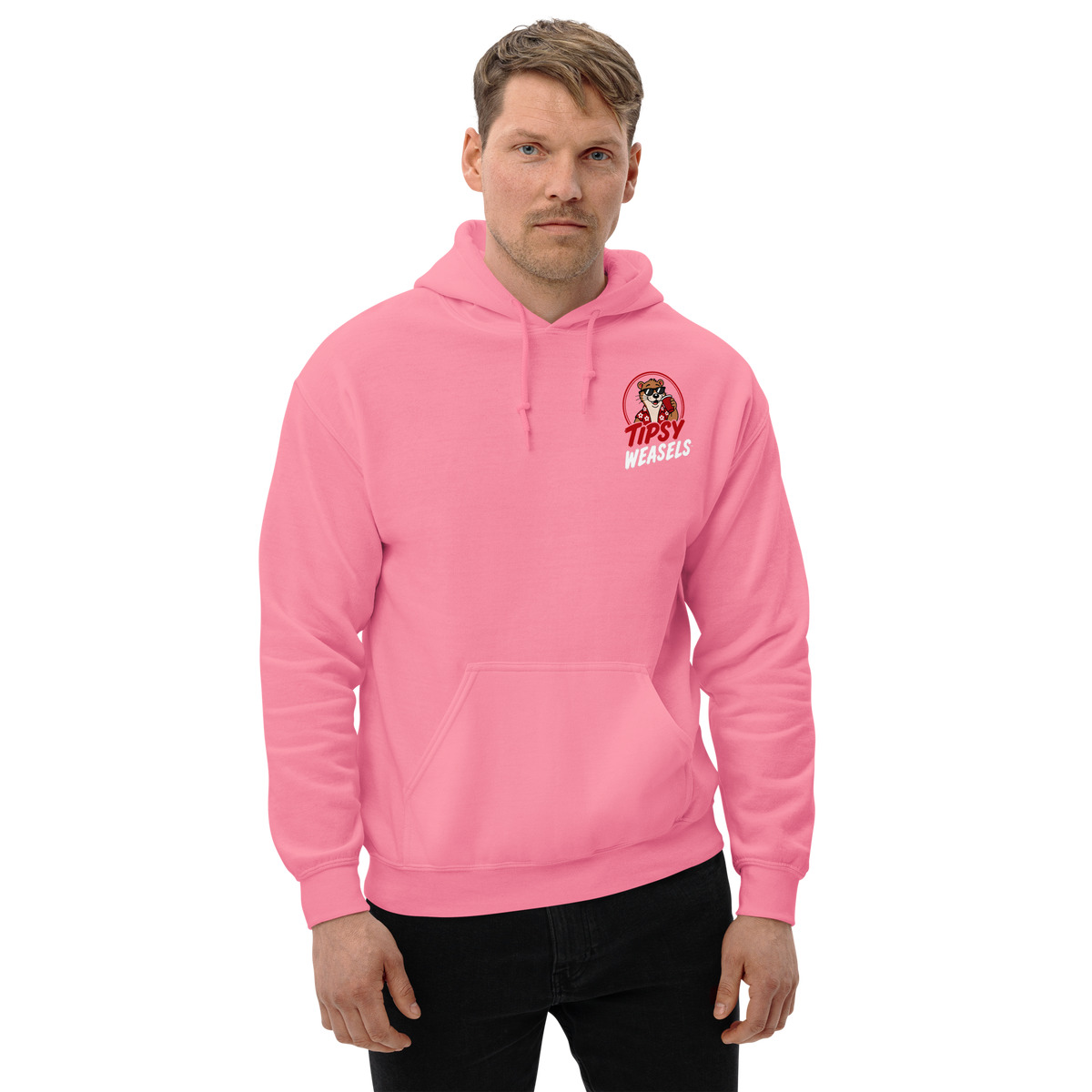 Tipsy Weasels Classic Hoodie - White Logo