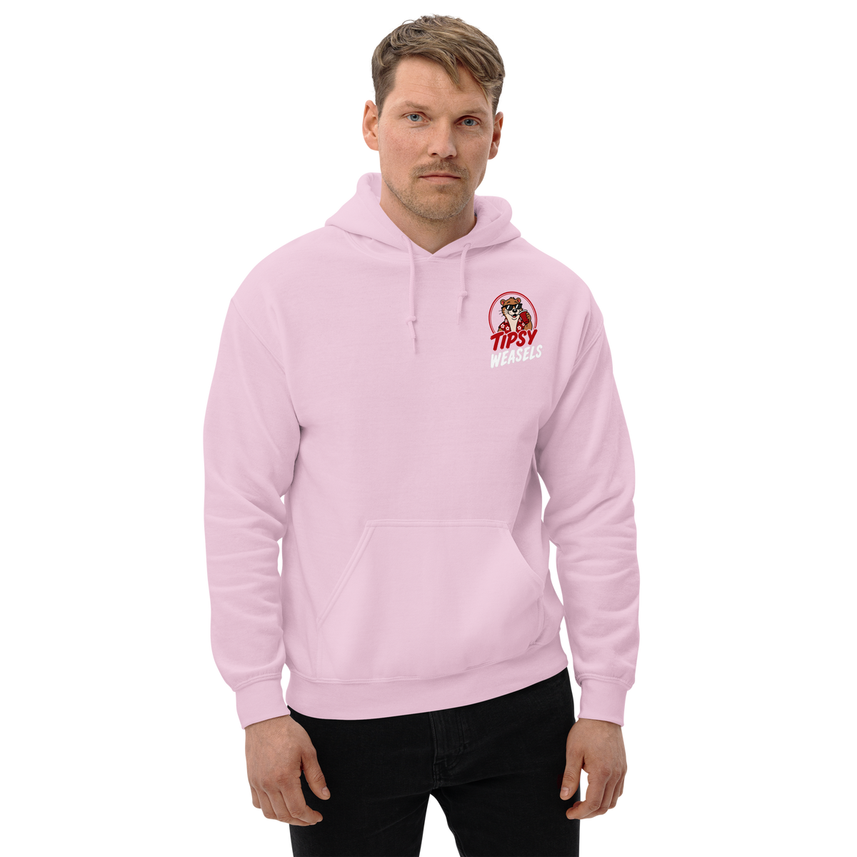 Tipsy Weasels Classic Hoodie - White Logo